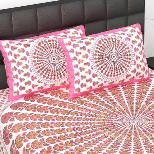 Haboo| Authentic Jaipuri Rajasthani Print Bedsheet Double Bed