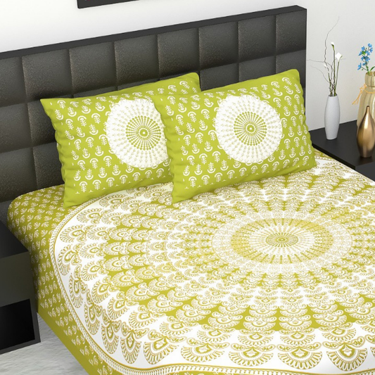 Haboo| Elegant Indian Jaipuri Rajasthani Cotton Bedsheet