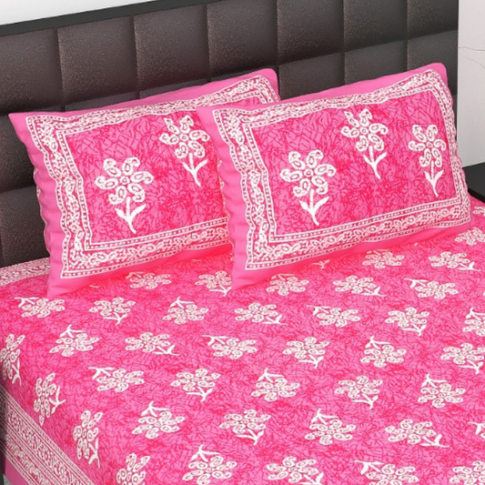 Haboo| Premium Jaipuri Print Rajasthani Bedsheet Double Bed