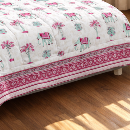 Ethnic Jaipuri Print Comforter Set (6 Pc) – Pure Cotton Collection