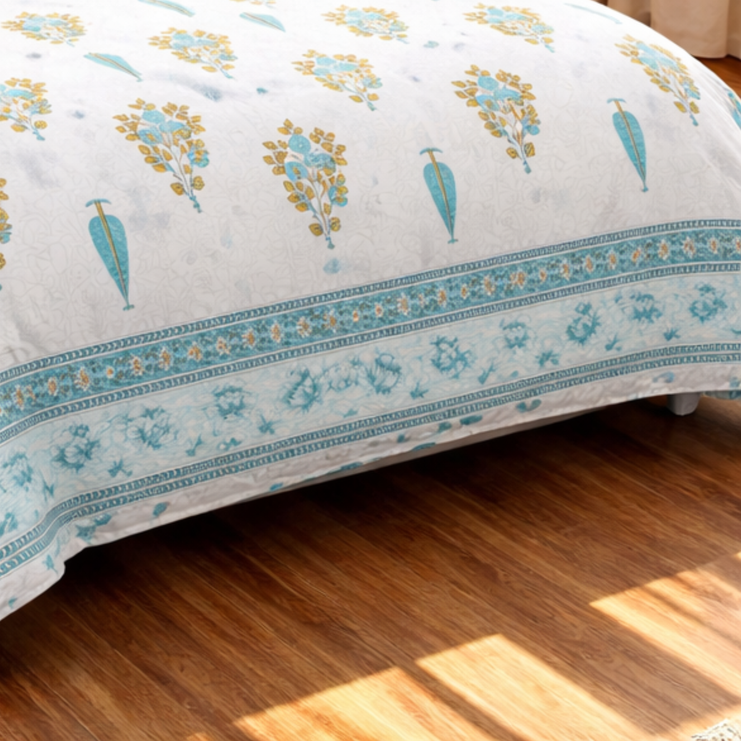 Jaipur Handblock Inspired 6 Piece Comforter Set – Soft Cotton Bedding