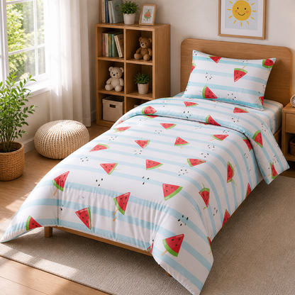 Watermelon Splash Single Bed Comforter Set for Kids