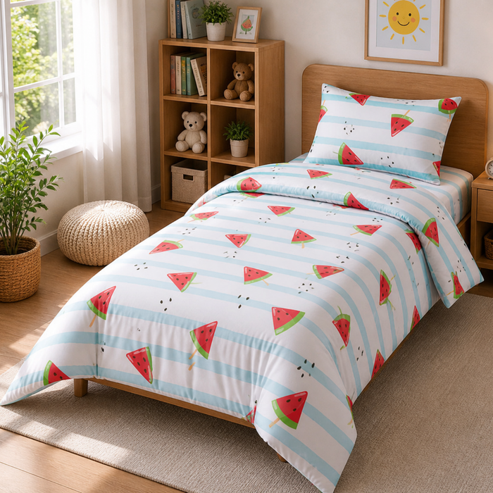 Watermelon Splash Single Bed Comforter Set for Kids