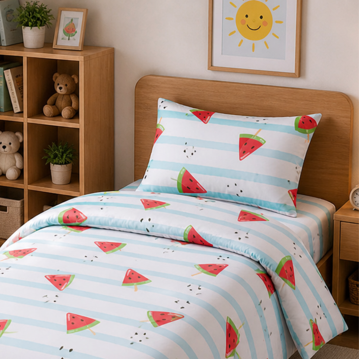 Watermelon Splash Single Bed Comforter Set for Kids