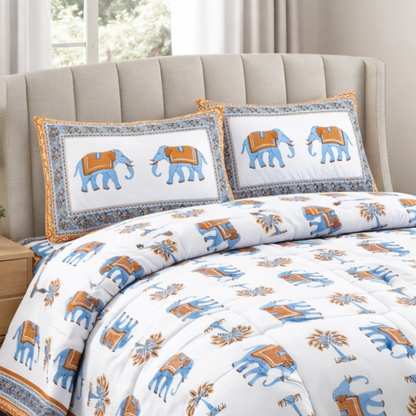 Designer Jaipuri Prints 6 Pc Comforter Set – 100% Cotton Comfort