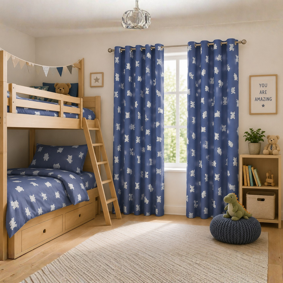 Blue Dog Single Bed Comforter Set for Kids – Soft Comforter, Bedsheet & Pillow Cover | 3 Piece Bedding Set