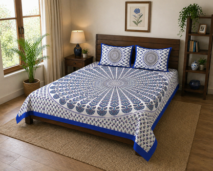 Haboo| Heritage Inspired Rajasthani Jaipuri Bedsheet Double Bed