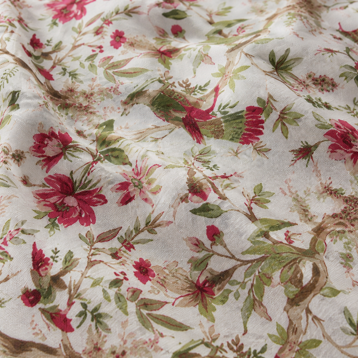Floral Garden Double Bed Cotton Bedsheet Set with 2 Pillow Covers
