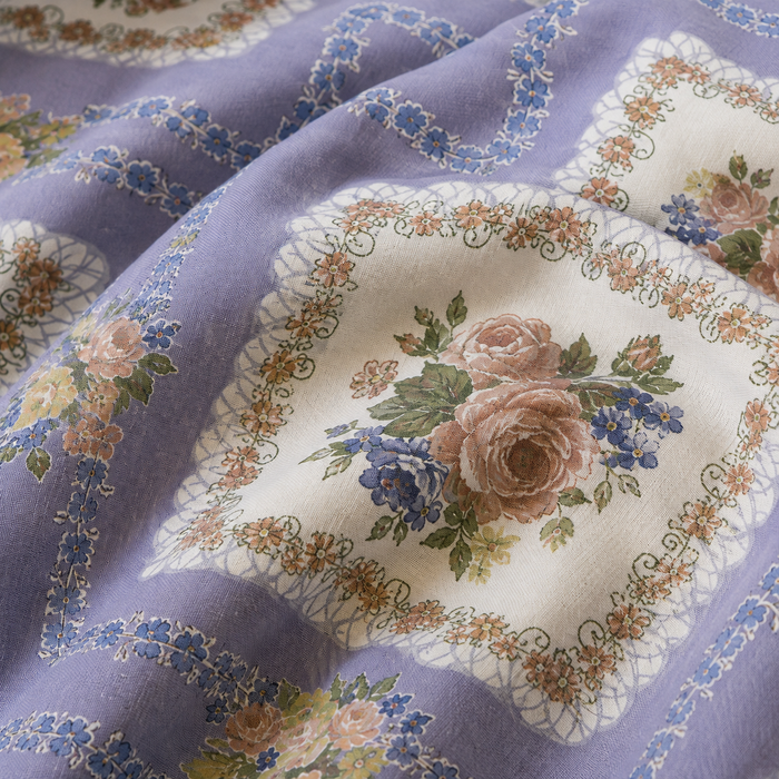 Vintage Rose Floral Cotton Double Bed Bedsheet with 2 Pillow Covers