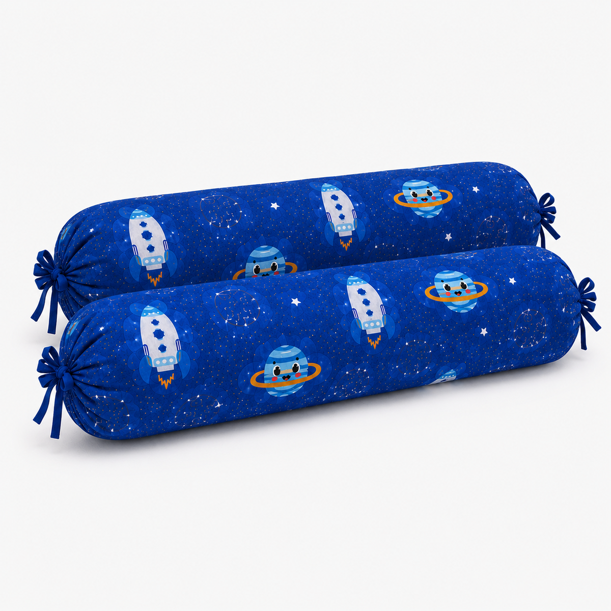 Space Rocket Kids Cushion Cover Set of 5 – 16x16 Inch Soft Cotton Decorative Cushions for kids Room & Nursery