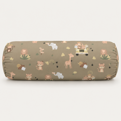 Safari Animal Kids Cushion Cover Set of 5 – 16x16 Inch Soft Cotton Decorative Cushions for Kids Room & Nursery