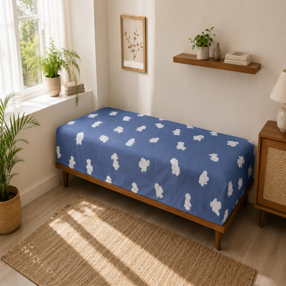 Cute Puppy Kids Cushion Cover Set of 5 – 16x16 Inch Soft Cotton Decorative Cushions for Kids Bedroom & Nursery