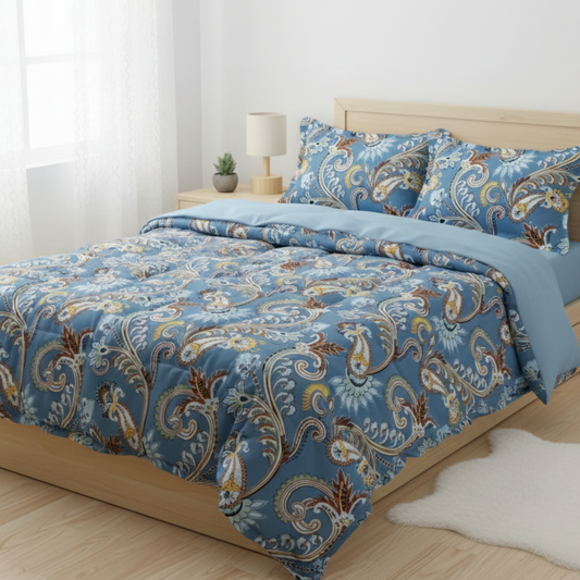 Haboo | Soft Breathable Cotton Double Comforter (90x100) - 100 GSM Ultra-Lightweight Designer Quilt