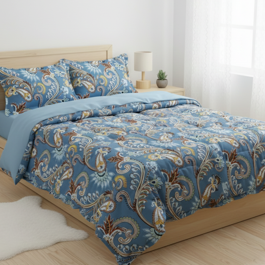 Haboo | Soft Breathable Cotton Double Comforter (90x100) - 100 GSM Ultra-Lightweight Designer Quilt
