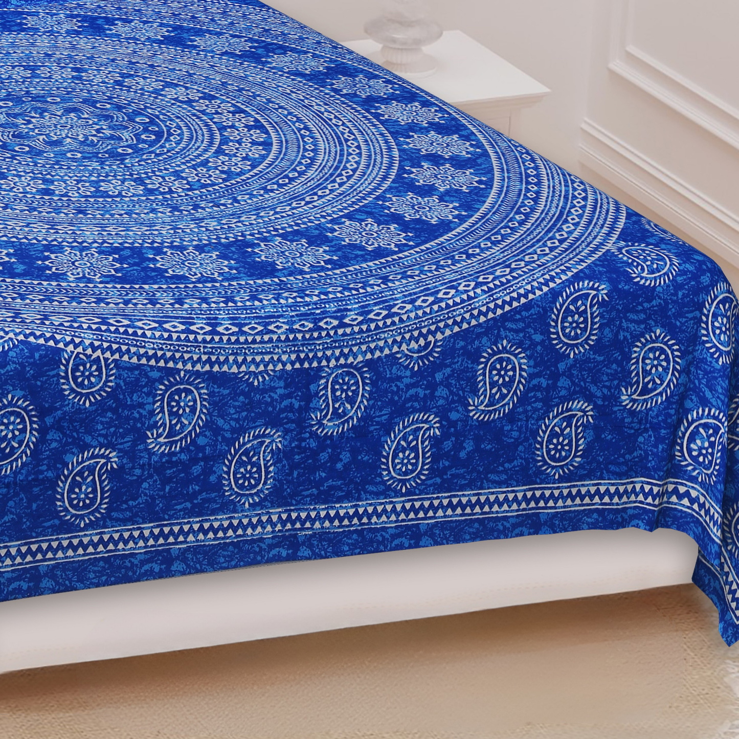 Haboo| Designer Rajasthani Jaipuri Bedsheet with 2 Pillow Covers Double Bed