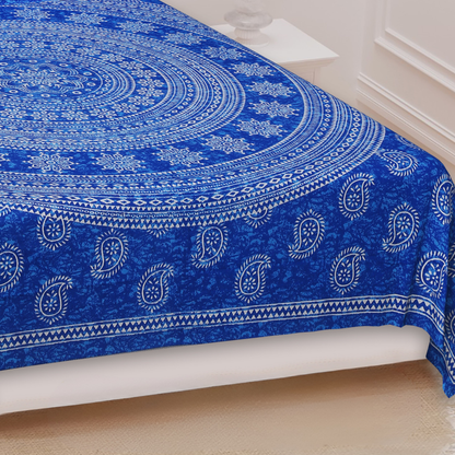 Haboo| Designer Rajasthani Jaipuri Bedsheet with 2 Pillow Covers Double Bed