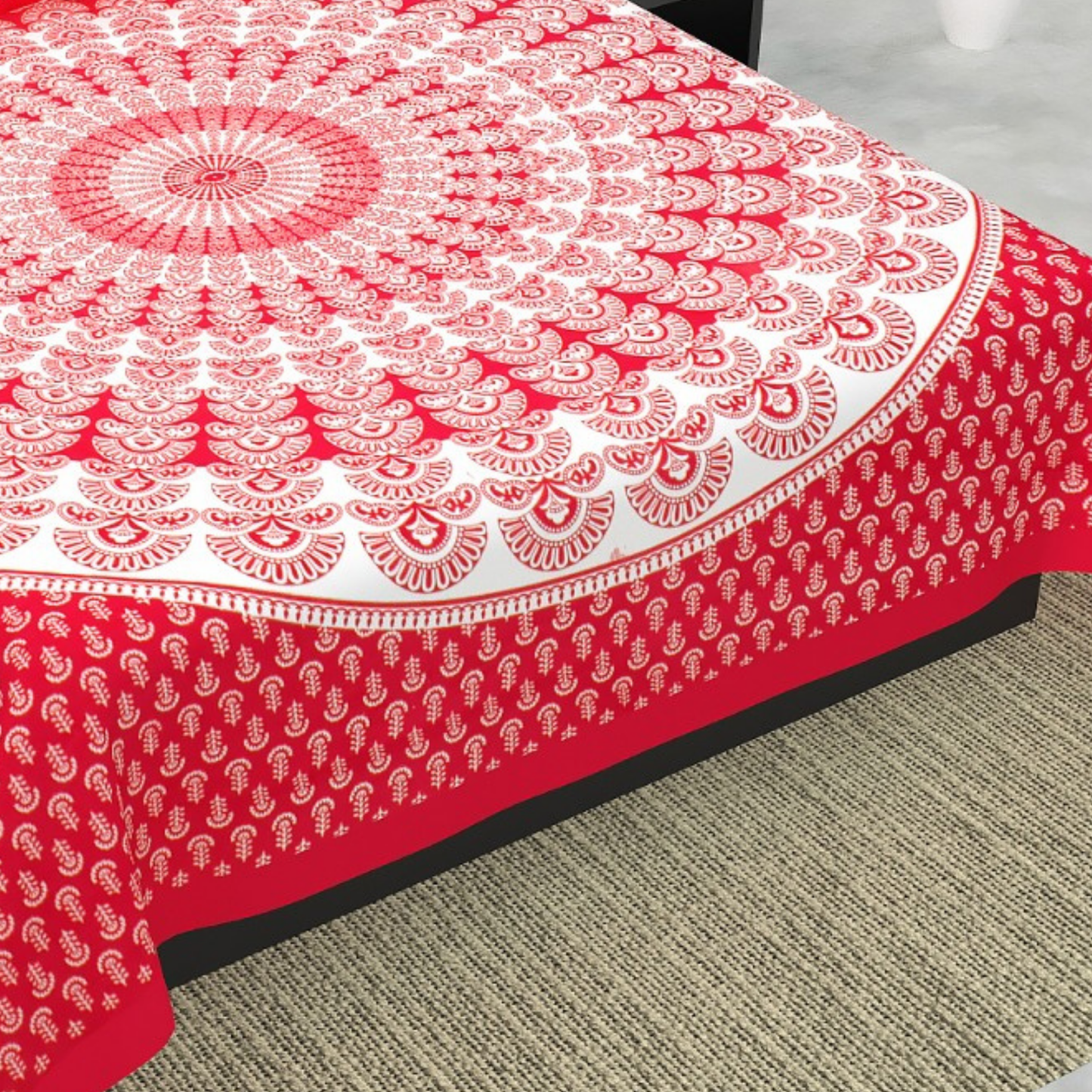 Haboo| Premium Quality Rajasthani Cotton Bedsheet with 2 Pillow Covers