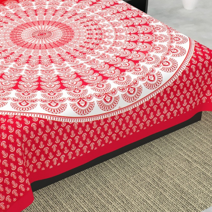 Haboo| Premium Quality Rajasthani Cotton Bedsheet with 2 Pillow Covers