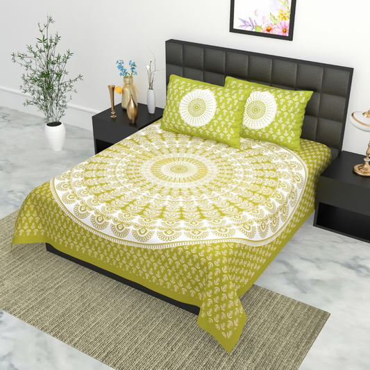 Haboo| Elegant Indian Jaipuri Rajasthani Cotton Bedsheet