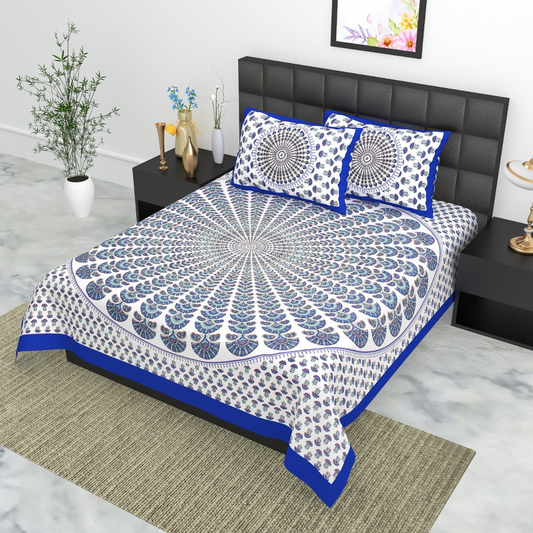 Haboo| Heritage Inspired Rajasthani Jaipuri Bedsheet Double Bed